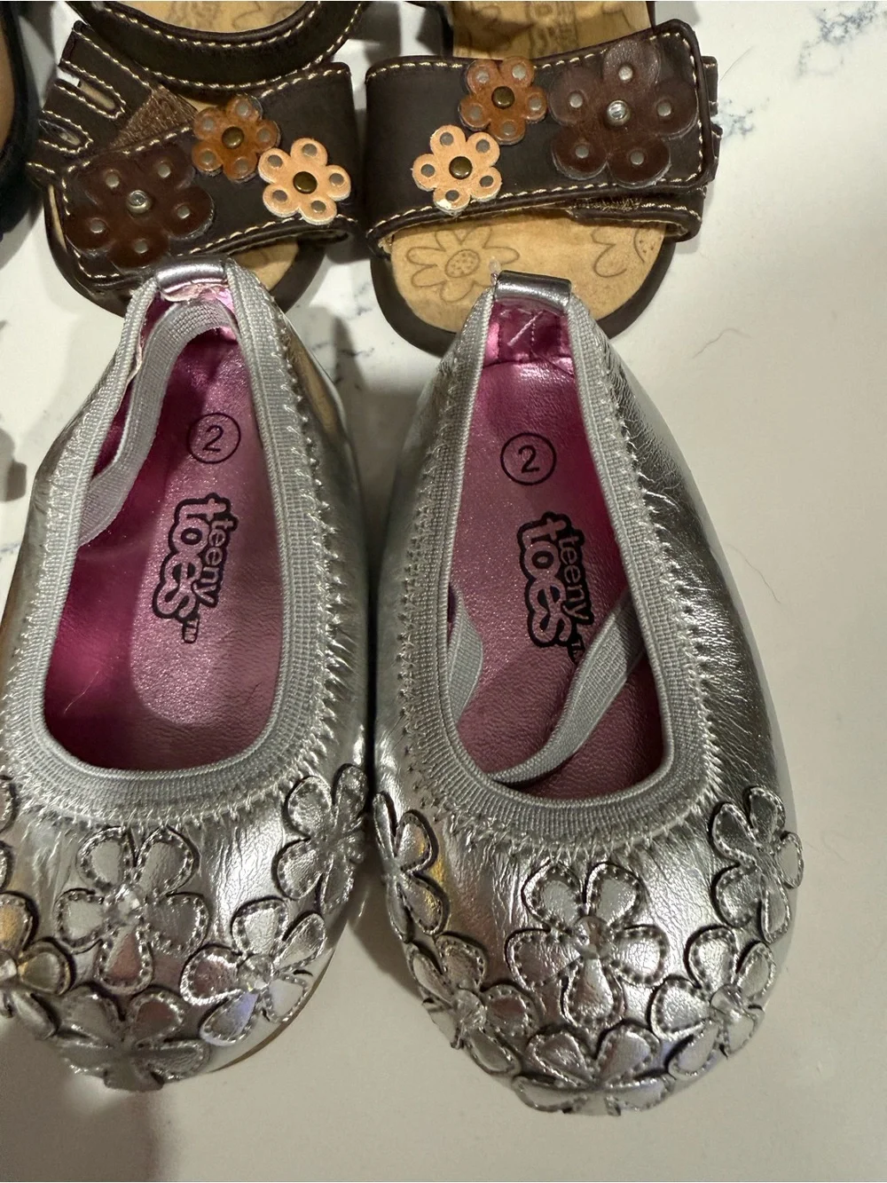 Teeny Toes and George Mixed Floral Shoe and Sandal Lot